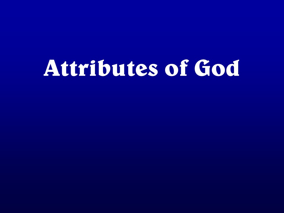 Attributes of God