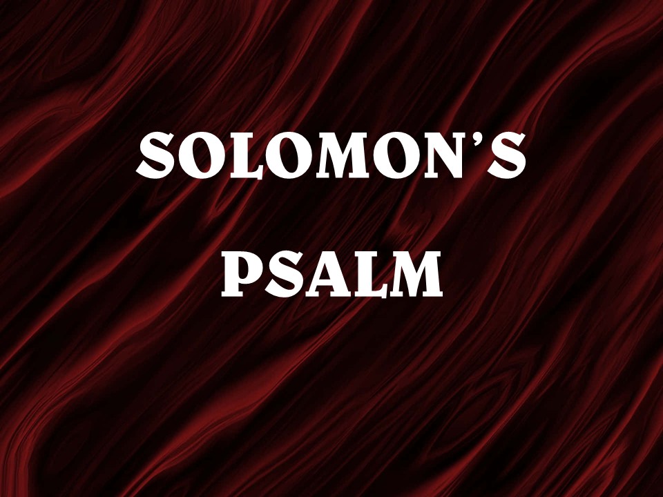 Solomon's Psalm